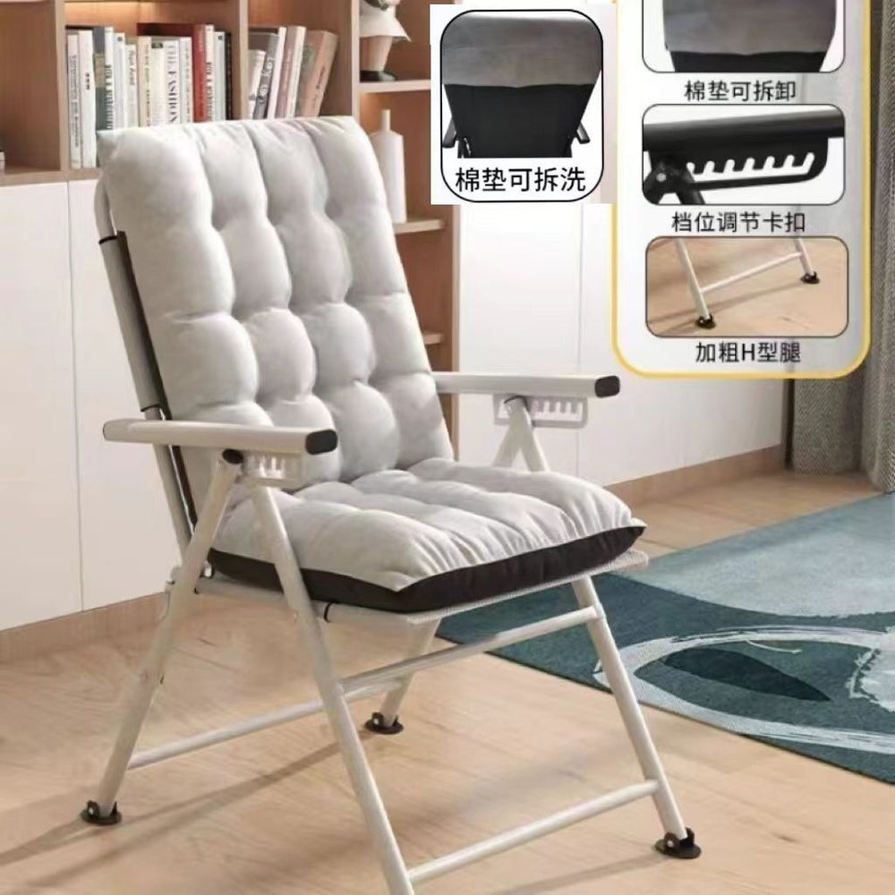 Office recliner folding chair for nap time - home use, elderly nap, reclining backrest, outdoor lazy lounger, casual sleeping chair