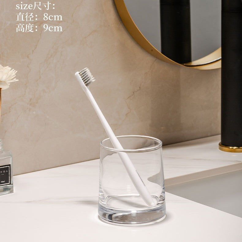Glass mouthwash cup minimalist toothbrush cup couple's home toothbrushing cup set hotel guest room wash cup toothbrush cup