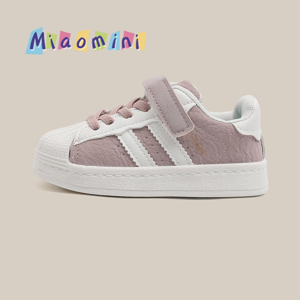 Kidswhite shoesautumnew arrivalgirlshell toecasual sneakers soft bottom boys sneakers kids sneakers