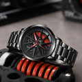 New arrival cool sports car wheel hub watch inner ring can rotate men quartz watch dial fashiontrendy watch