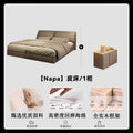 Italian normcore elephant ear bed casual creative large bed master bedroom double bed double storage wedding bed genuine leather bed