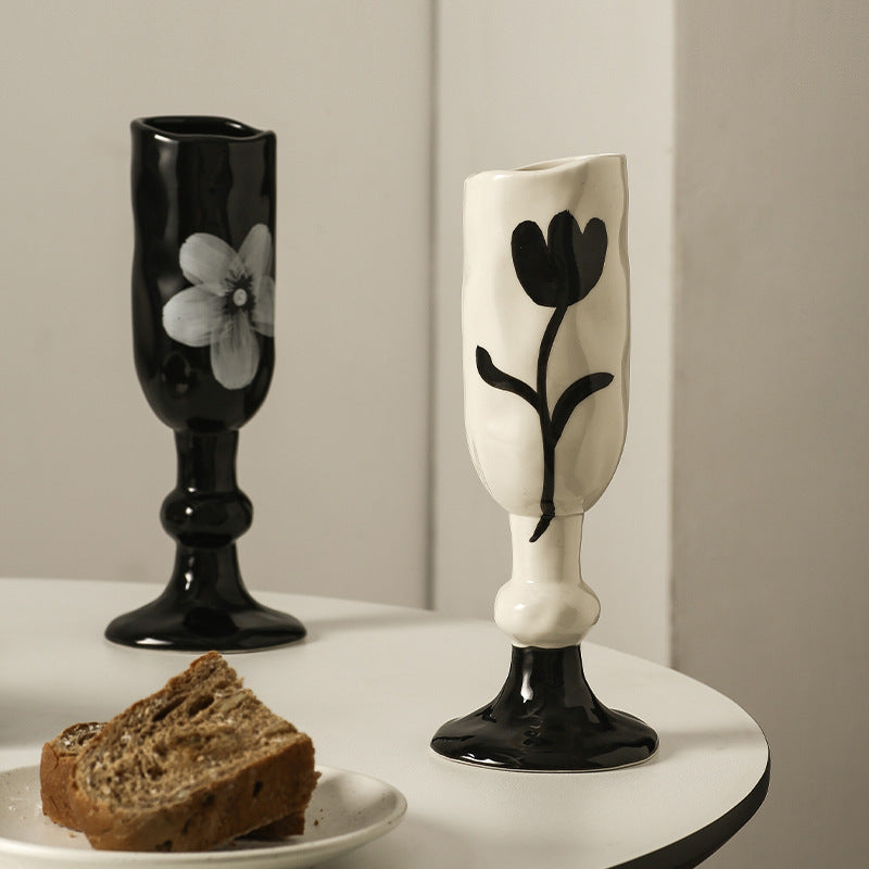 Stylishins high-looking mug household water cup goblet ceramic coffee cup couple christmas gift cup