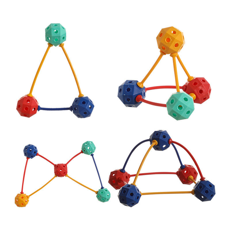 Spatial geometry builder - children's diy creative interlocking puzzle, shape recognition educational toy, hands-on skills development, versatile bead maze