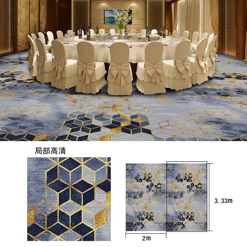 New chinoiserie hotel banquet hall carpet nylon 800g thickened fire retardant 4m large sheets whole patchwork commercial