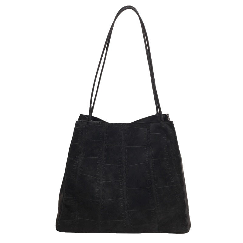 Cross-border wholesale stone pattern bag large-capacity women's bag 2025 new simple and versatile commuter bag shoulder messenger bag