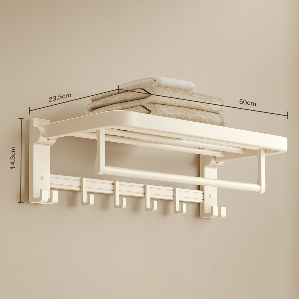 Cream style towel rack, punch-free bathroom towel rack, bathroom pendant five-piece set, bathroom toilet