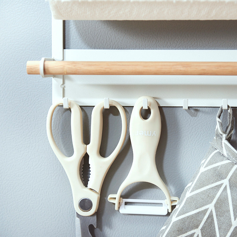 Refrigerator rack Side rack Wall rack No punching storage rack Multifunctional seasoning Household kitchen paper rack