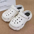 Crocs women's 2024new arrival soft bottom creative stylish two-wear casual toe cap with light hole slippers for women