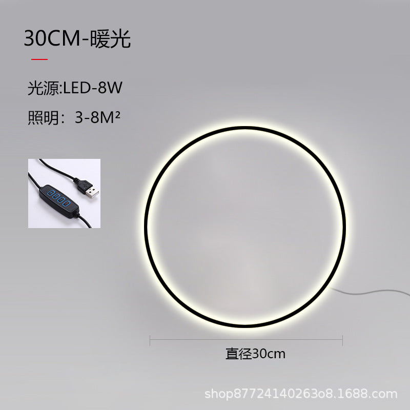 Minimalist chic large round wall sconce - stylish ambient lighting for living room backdrops, bedroom headboards, and more