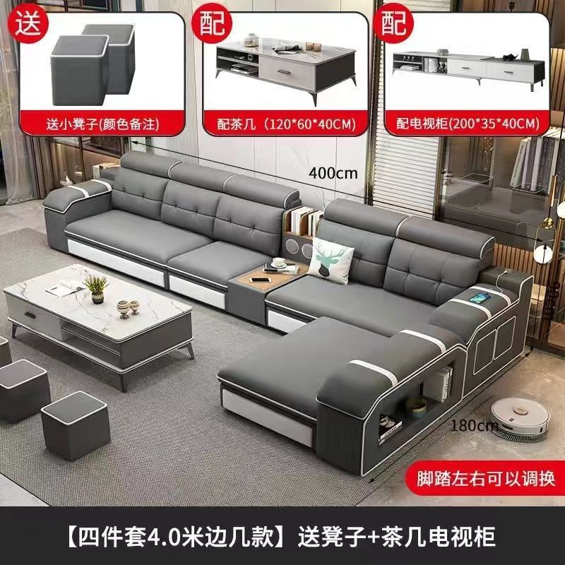Modern minimalist cat-scratch resistant tech fabric sofa - removable & washable - living room modular furniture for all sizes