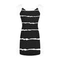 European and american  independent station  v collar suspender drawstring flap pocket pants sleeveless dress