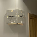 Simple and creative corner double-sided wall clock, two-sided clock, wall clock, living room silent popular corner clock neutral