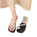 Women's slippers for outdoor wear - 2025 summer new arrivals: trendy, fashionable women's chunky heel flat sandals, thong sandals, and flip-flops