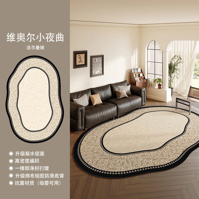 Distributed carpet living room no-wash and wipeable new arrival medieval style frenchretro special-shaped irregular stain-resistant bedroom floor mat