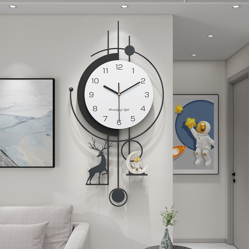 New modern creative clock - premium living room wall clock, home silent fashionable modern decor, large wall clock