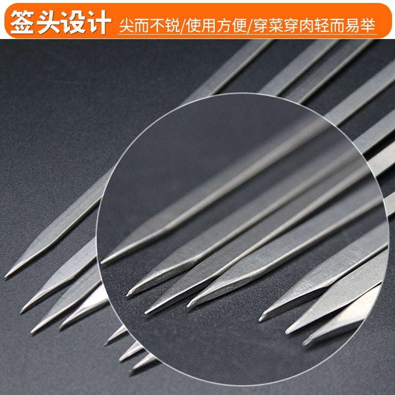 Wholesale ready-to-ship bbq skewers for lamb chops and kebabs, made of 304 stainless steel. perfect for home and outdoor grilling