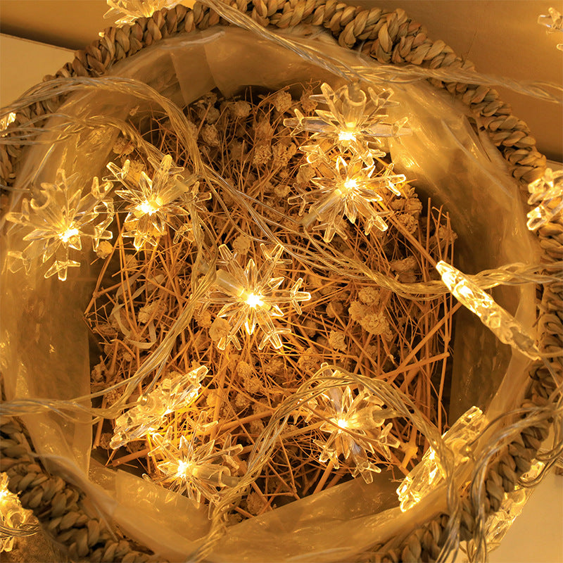 LED snowflake light string Internet celebrity explosion dormitory decoration family atmosphere lighting creative pendant Christmas decoration