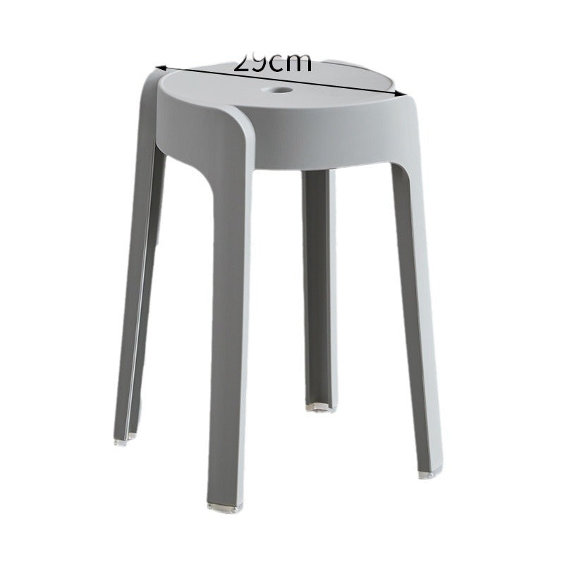 Plastic stool thickenedfor home dining table cooked rubber stool casual high stool scandinavian living room backrest square round windmill new