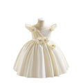 Ready-to-ship toddler & kids' satin dress - princess style with airplane sleeves - perfect for baby's first birthday!