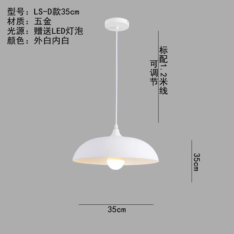 Minimalist industrial black projector light - retro creative restaurant, cafe, bubble tea shop, hot pot restaurant - unique pot lid pendant lamp