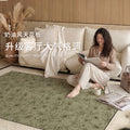 French retro green carpet - living room, stain-resistant, easy to clean, sofa & coffee table, soundproof, thickened floor mat, bedroom, high-end feel