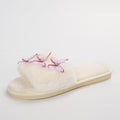 Indoor and outdoor heattechstuffedplus size cotton slippers for women aliexpressstuffedfamily slippers lace butterfly floor slippers