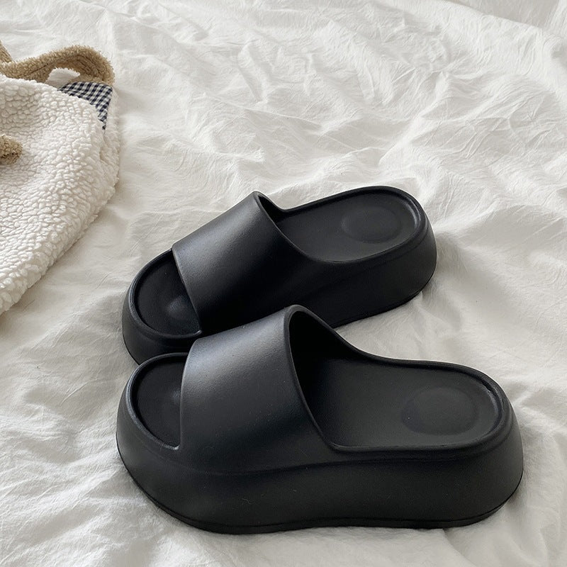 Thick sole heightened sandals women's 2026 new arrival summer outwear casual stars fashion easiest for match high heels one-line slippers