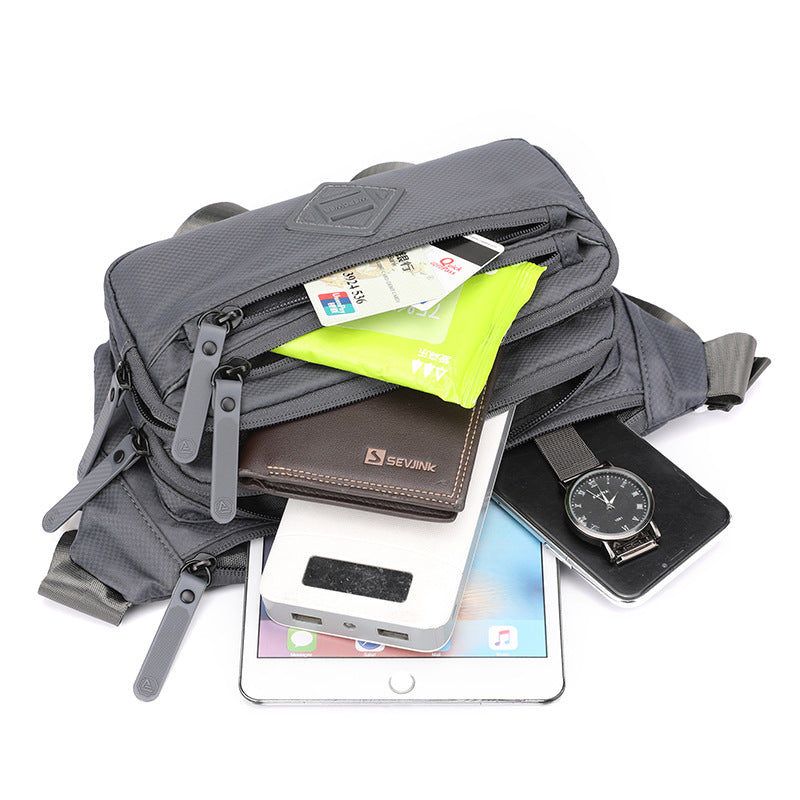 New multi-purpose fanny pack crossbody shoulder bag outdoor leisure waterproof fashion versatile men's and women's same breast bag