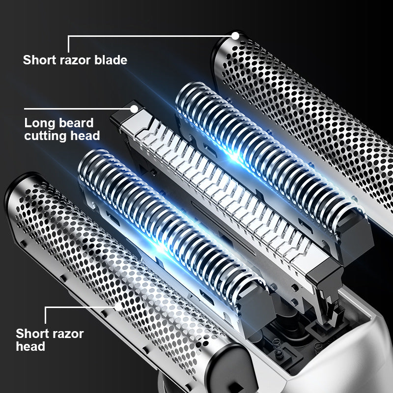 New reciprocating electric shaver - travel-friendly, compact, portable mini razor - electric, washable, home beard trimmer