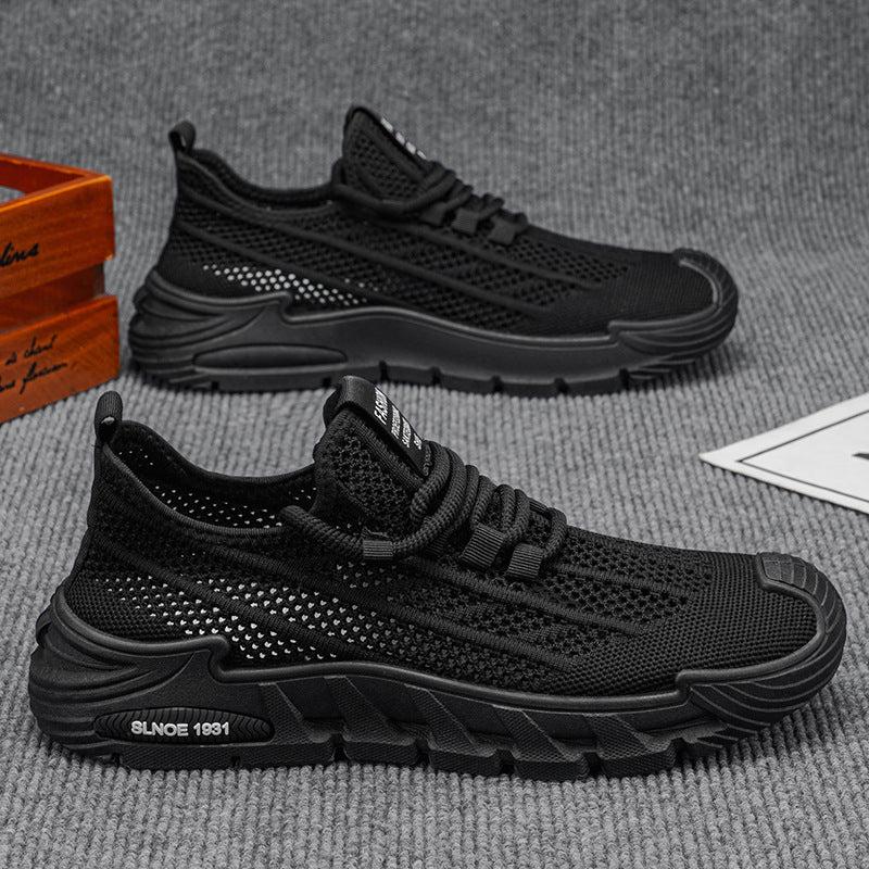 Men's summer lightweight mesh breathable sneakers - casual running shoes with soft soles, lightweight, trendy work shoes