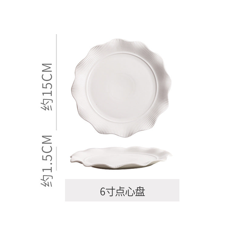 European-style embossed ceramic double-layer serving tray - perfect for home, snacks, desserts, cakes, creative wedding decor, living room, and pastry presentation