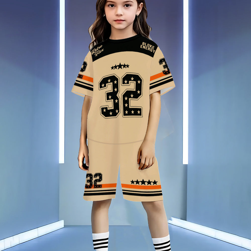 wholesale girls' short-sleeve and shorts sets, fashionable spring, summer, and autumn outfits for girls