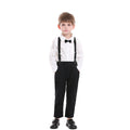 K-style children's clothing kidssuitlong sleevesshirt suspender two-piece set 61 spring & fallnew arrivalboys' first birthday dress