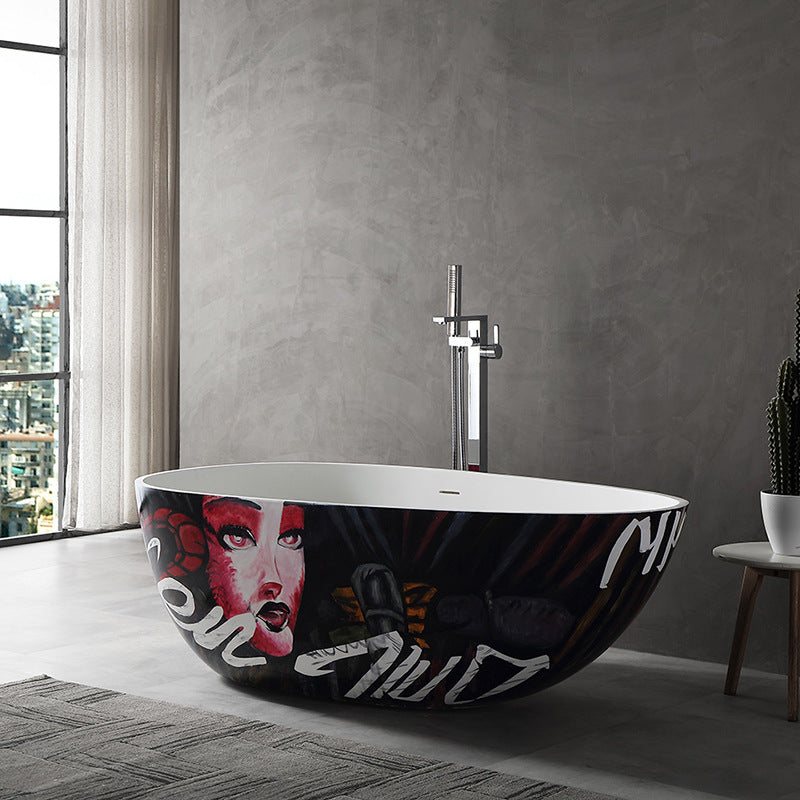 Special Bath Lavelle Artificial Stone Bathtub Independent Family B & B Hotel Creative Art Bathtub Factory Direct Sales