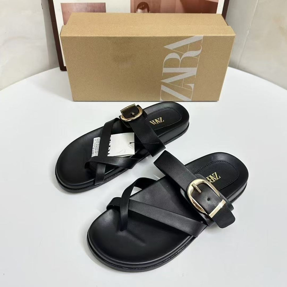 Za2025 new summer flip-flop sandals - versatile korean style flat sandals for everyday wear