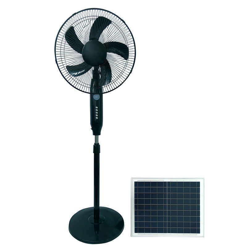 Solar fan solar charging floor fan 16inch picnic electric fan outdoor portable electric fan for home cross-border