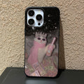 Suitable for iphone17pro mobile phone case, drunk cat, apple 16/13 all-inclusive anti-fall protective cover wholesale
