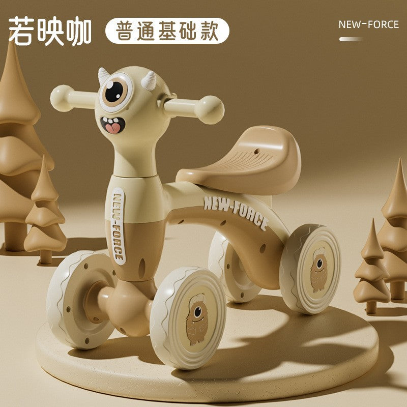 Balance bike for 1 to 3 years old, pedal-free scooter, toy car, indoor and outdoor, boys and girls, toddler scooter, cross-border supply