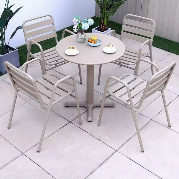 Outdoor tables and chairs Outdoor outdoor seating area Carbon steel thickened aluminum alloy chairs Courtyard balcony Milk tea shop Leisure tables and chairs