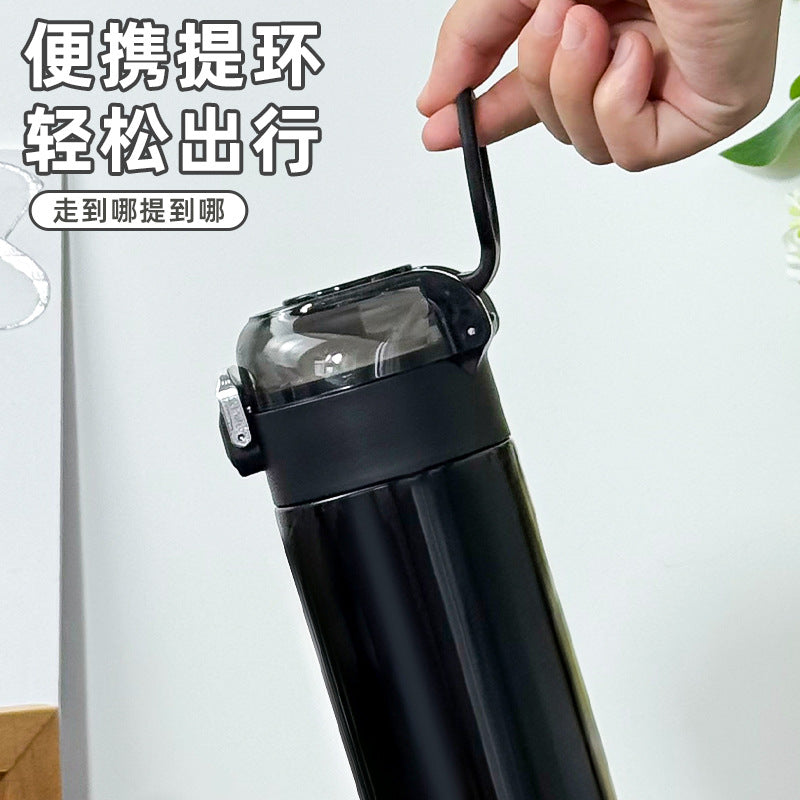 New arrival: stylish 304 stainless steel insulated tumbler - minimalist, portable, perfect for students, men & women. pop-up lid design. wholesale options available for promotional gifts
