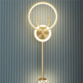 High-end gold black wall lamp bedside lamp decorative background wall starry deer head led new engineering tv wall