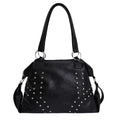 2025 new autumn/winter large capacity boston bag tote retro studded motorcycle style women's shoulder handbag
