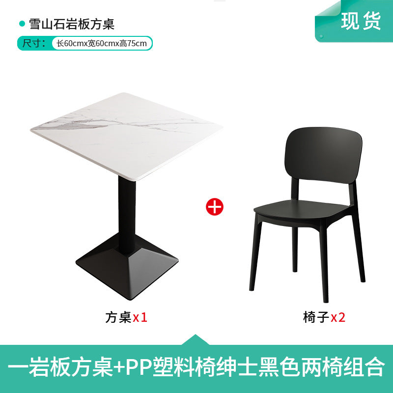 Company staff canteen dining table and chairs student canteen snack bar combination catering commercial 4 staff school restaurant