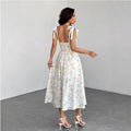 French chic vacation style sweetheart floral sundress - new summer collection, slimming fit, high-end feel, long dress