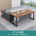 Walnut color 2000*800mm boss table + movable side cabinet [including delivery + installation]