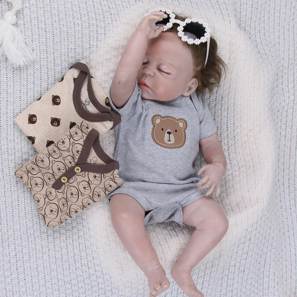 Baby short-sleeved butt-covering cotton girl boy baby triangle khaki suit jumpsuit rompers children's clothing new arrival