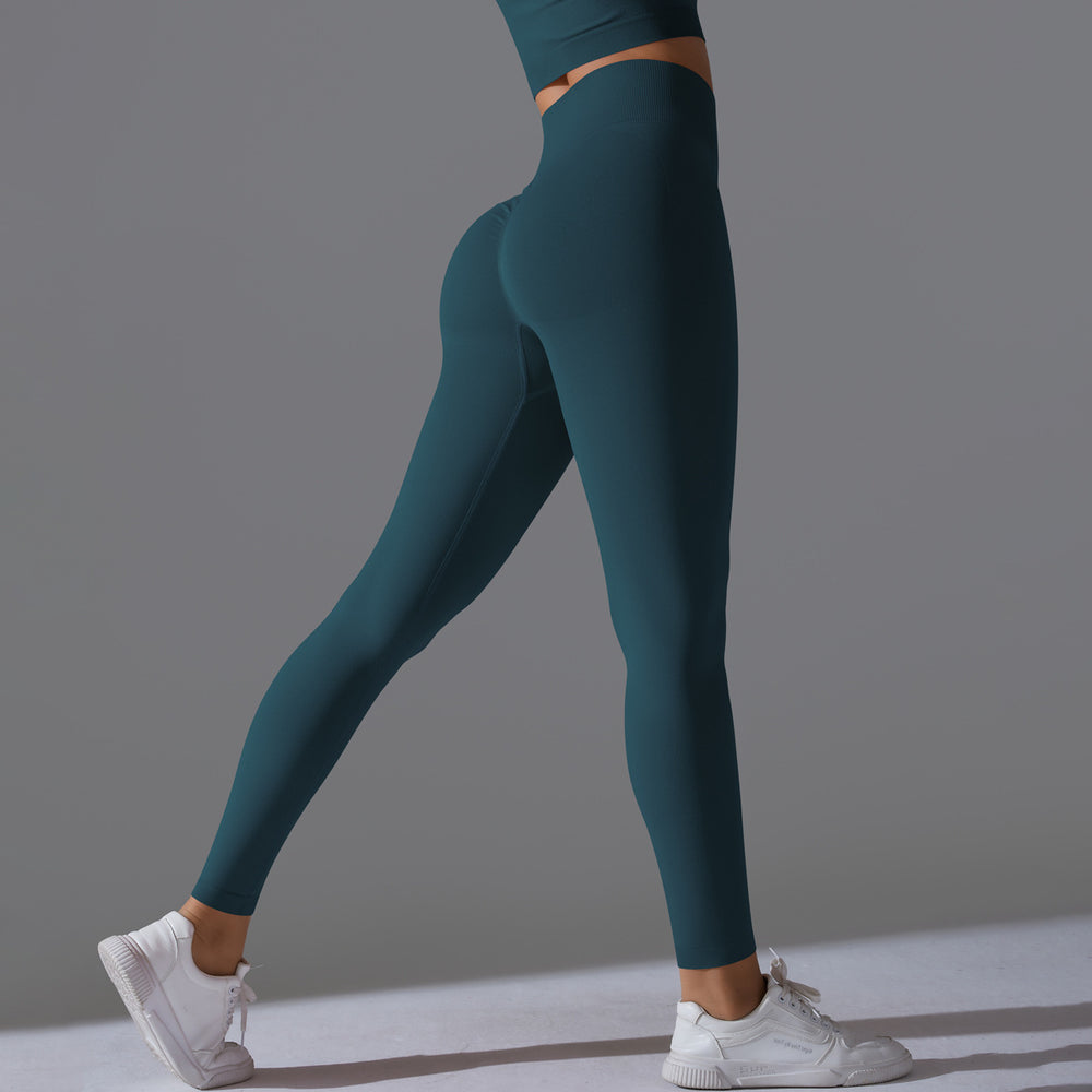European and american cross-border seamless high-waisted yoga pants - peach lift, tight-fitting leggings, breathable, quick-drying running and fitness workout pants