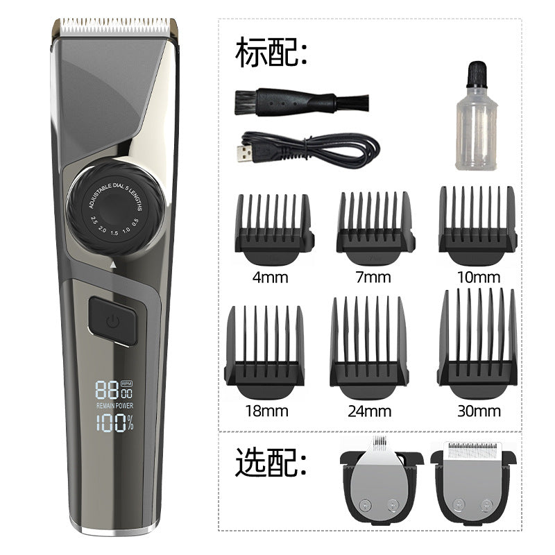 Hairdresser fast charging electric clipper lcd display ceramic blade for home shaving ceramic blade electric clipper