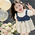 Kids cute style dress baby girl fake 1.0kg girl skirt baby kids skirt factory wholesale