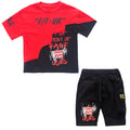 Boys' summer short-sleeve outfit:  new trendy & stylish kids' summer sportswear, korean style, mid-to-large size, chic summer collection